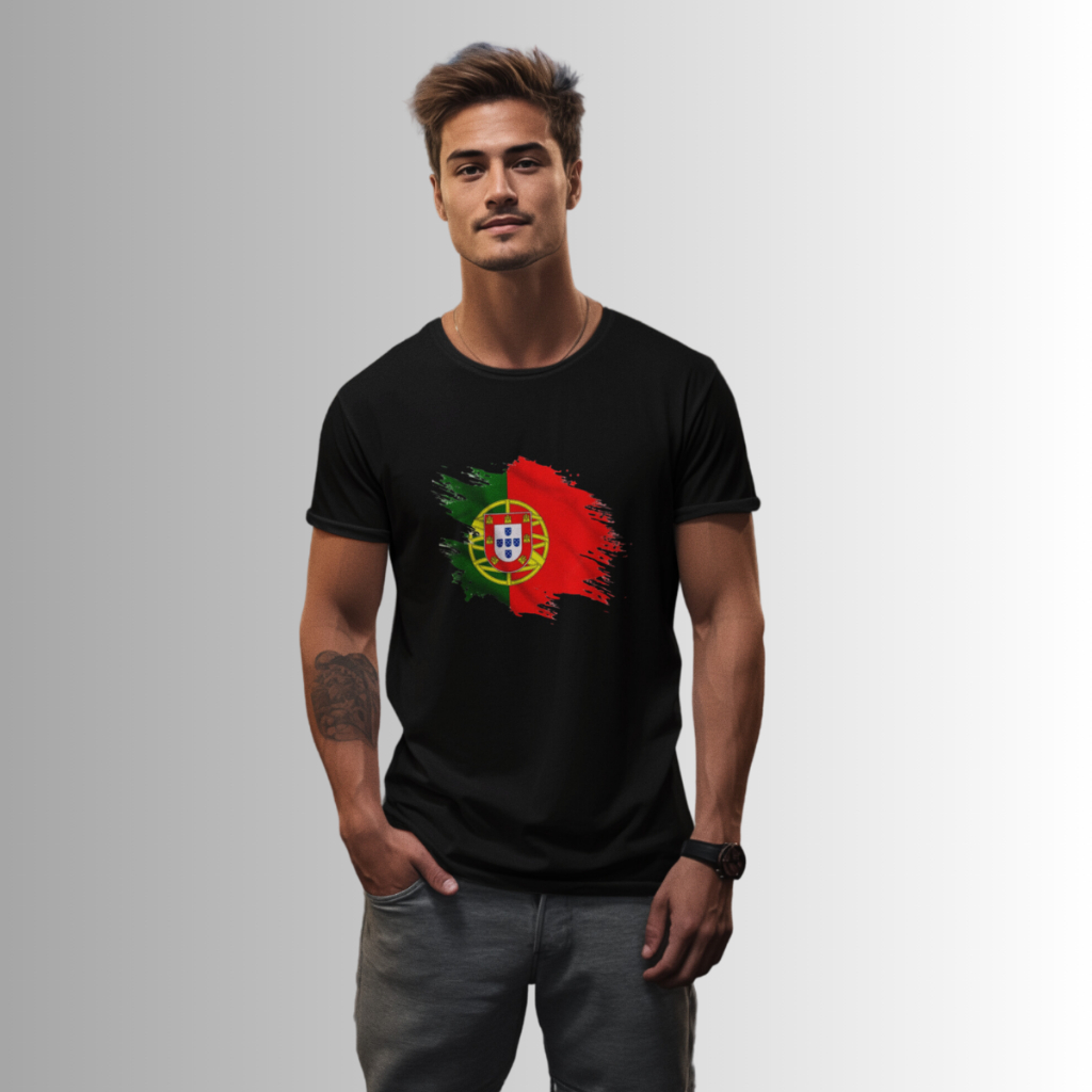 Camiseta Masculina Basica Casual Seleção Portugal Camisa 100% Algodão Unissex C15