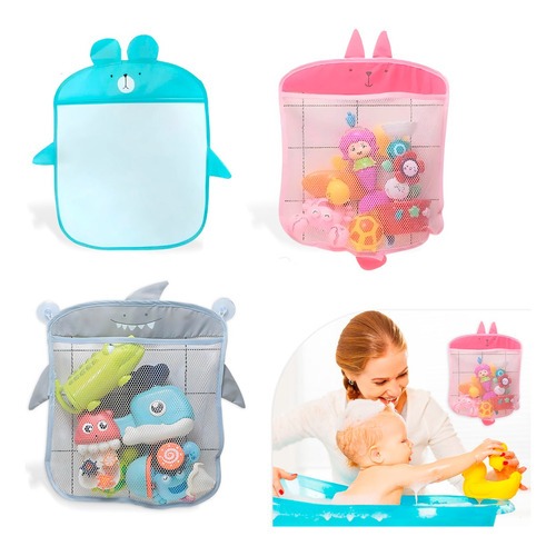 Sacola Rede Saco Organizadora de Brinquedos Infantis para Banheiro com Ventosa em Oferta na Shopee