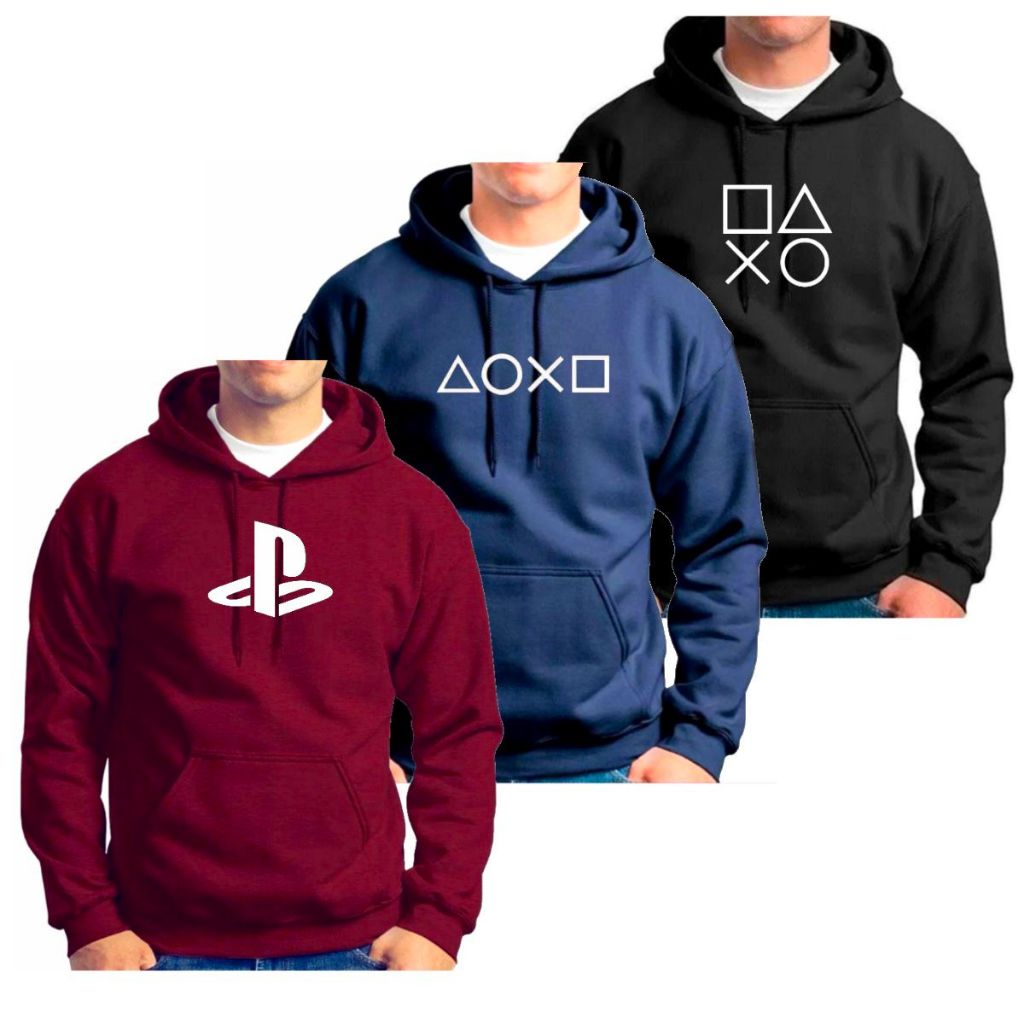 Kit 3 Blusas Moletom Ps4 Ps5 PsFlanelado Agasalho de Frio Promoção Envio Rápido em Oferta na Shopee