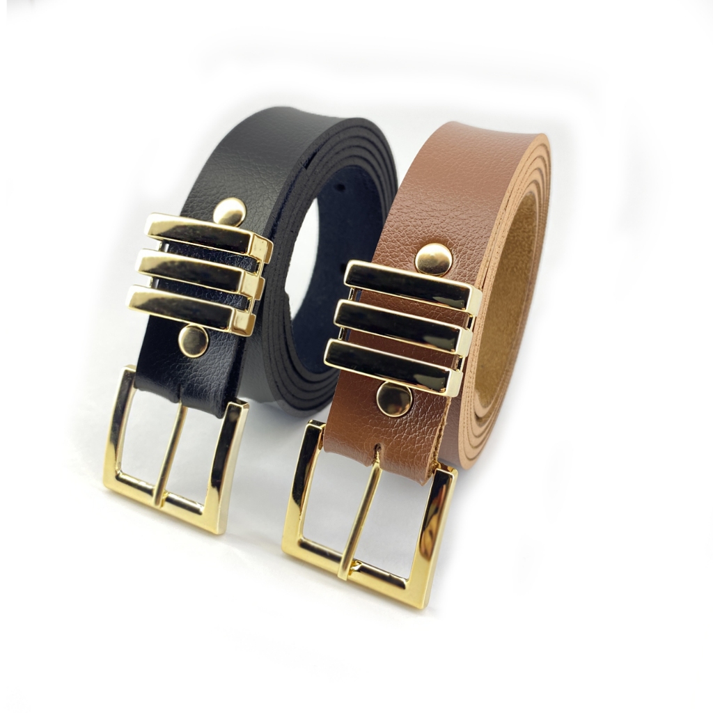 Cinto Feminino fivela dourada metal para calça shorts vestido moda em Oferta na Shopee