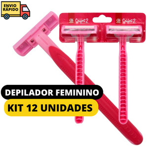 Kit Aparelho De Depilar Feminino Atacado Lâmina Dupla Rosa Sem Irritação Corpo E Rosto