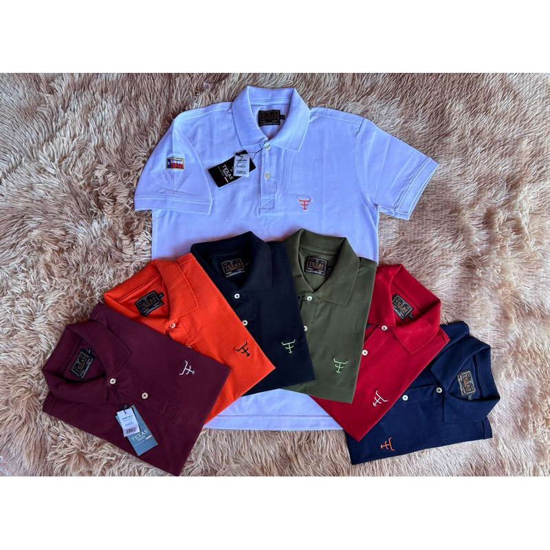 camiseta gola polo Texas farm masculina moda country