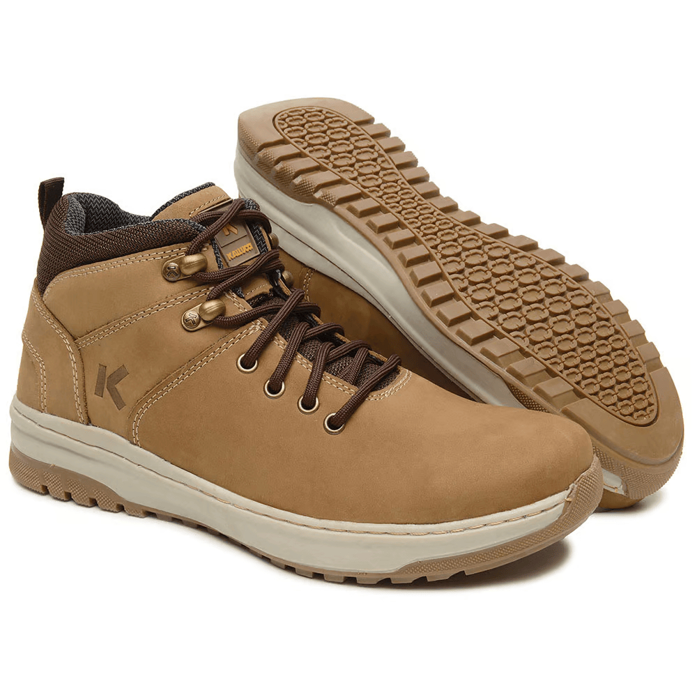 Bota Sapatênis Masculino Blade Cano Curto Casual Couro Confortável Ortopédico Kallucci Promoção