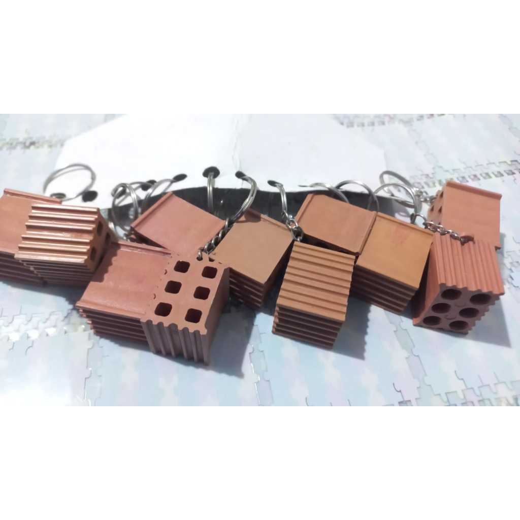 kit 120, 240, 360, 480 chaveiros mini tijolinho para personalizar