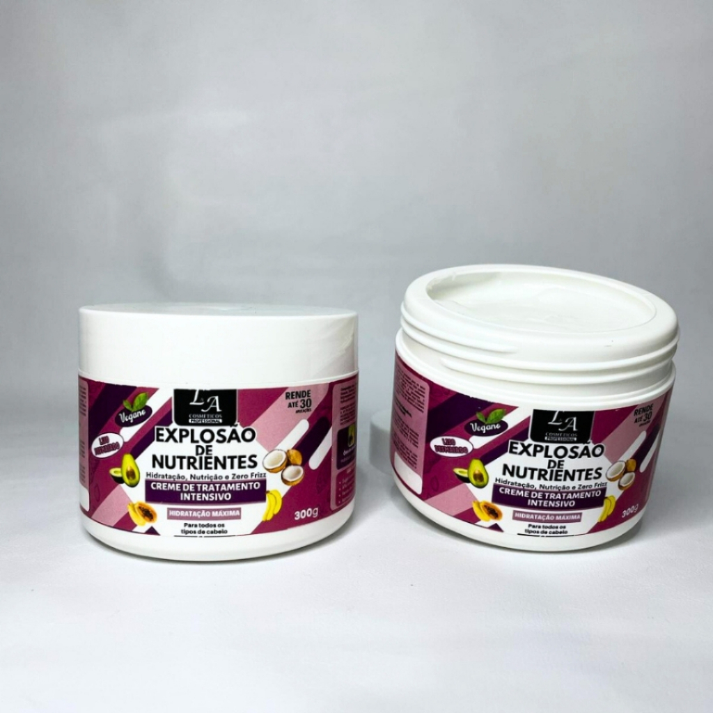 Máscara Hidratante Explosão de Nutrientes L&A Cosméticos 300g - Envio Imediato