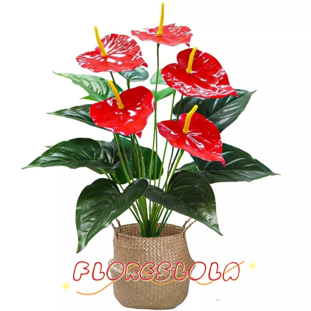Buquê Flor de Anturio artificial ideal para arranjos e decoração bientes de casa, trabalho e eventos. em Oferta na Shopee