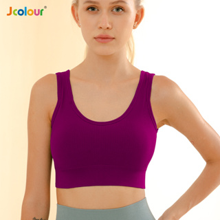 Jcolour Sutiã esportivo esportivo liso Cor sólida para mulheres em Oferta na Shopee