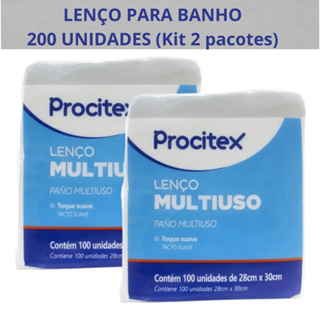 Lenço Multiuso p/ Banho (Kit 200 Unidades) 28x30cm Procitex-Cremer em Oferta na Shopee