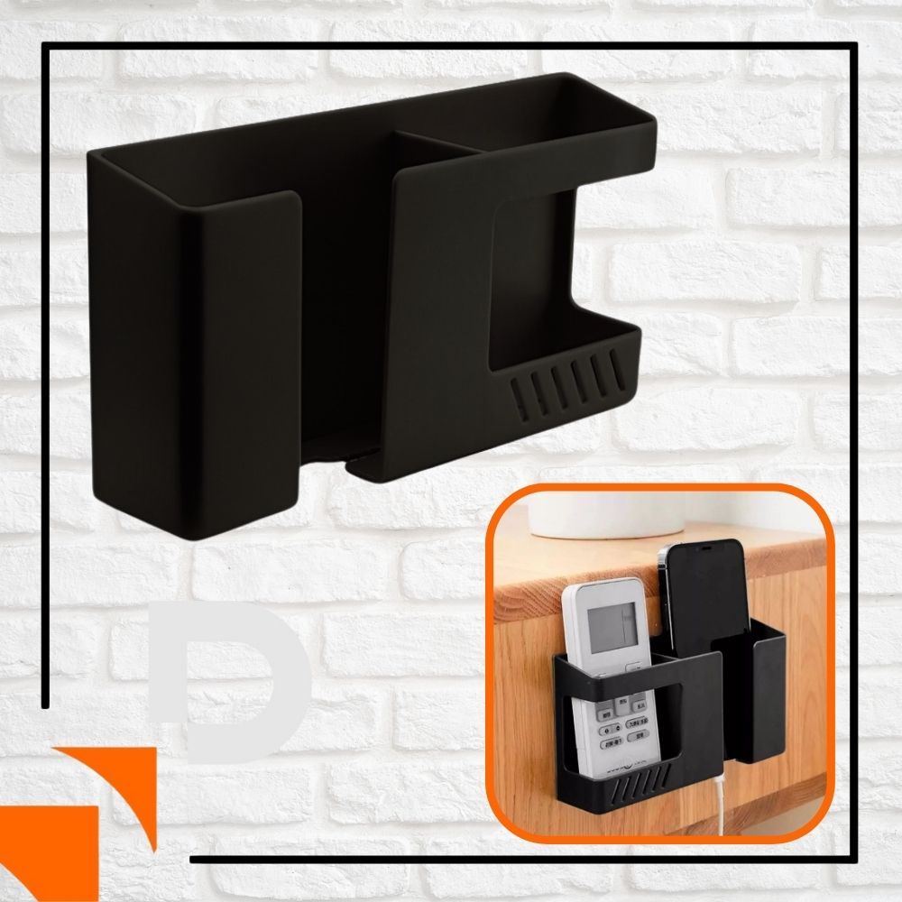 Kit 1 ou 2 peças Suporte Parede dois em um Multifuncional Autoadesivo Telefone Móvel/Controle Remoto