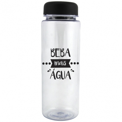 Garrafa de Água de Plástico 500ml com Frase Motivacional