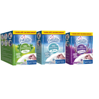Gel Adesivo Sanitário Novo Frescor (até 150 descargas) em Oferta na Shopee