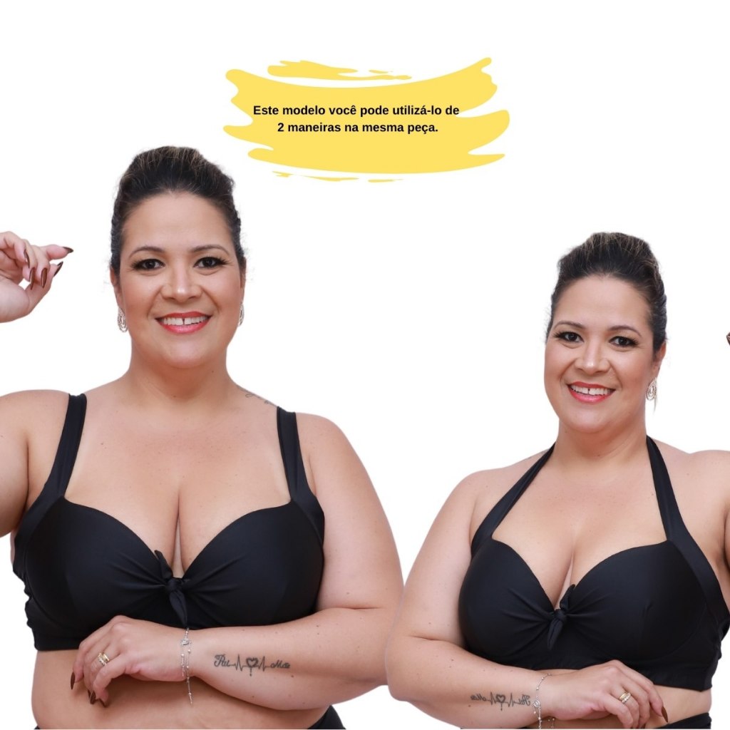 Biquíni Plus Size Avulso: Conforto e Sustentação com Bojo Aro e Alças Reforçadas GG(46) ao 56