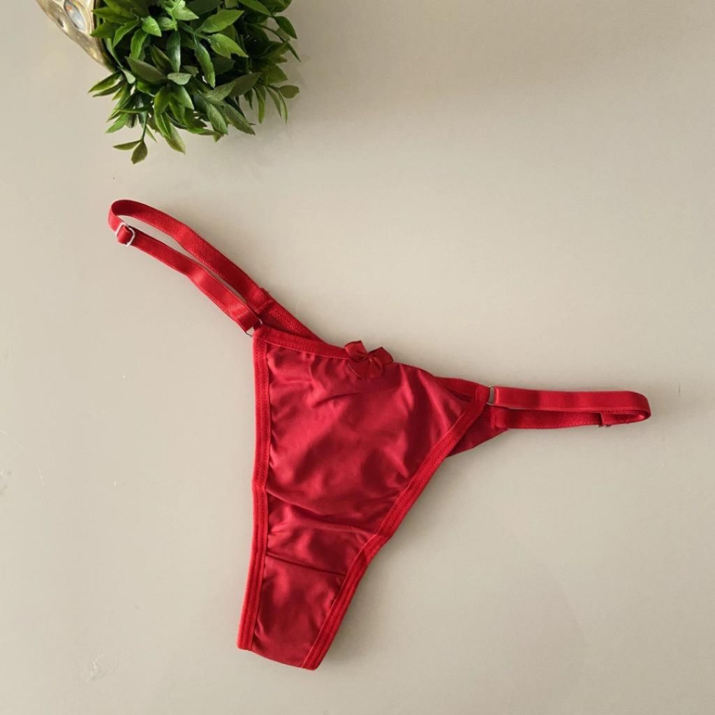 Kit C/5 Calcinha Microfibra Fio Dental Regulagem Lingerie Sexy em Oferta na Shopee