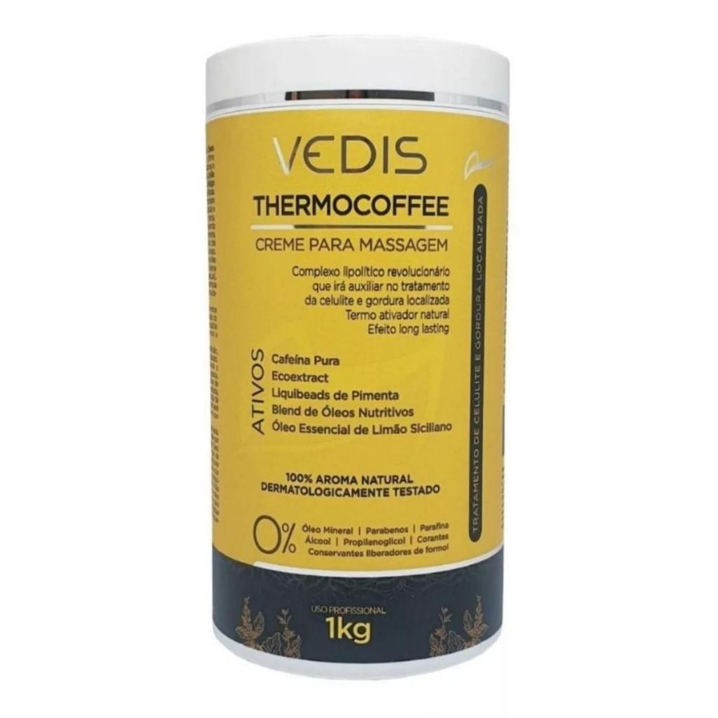 Creme Para Massagem Thermocoffee Para Celulite Vedis 1kg