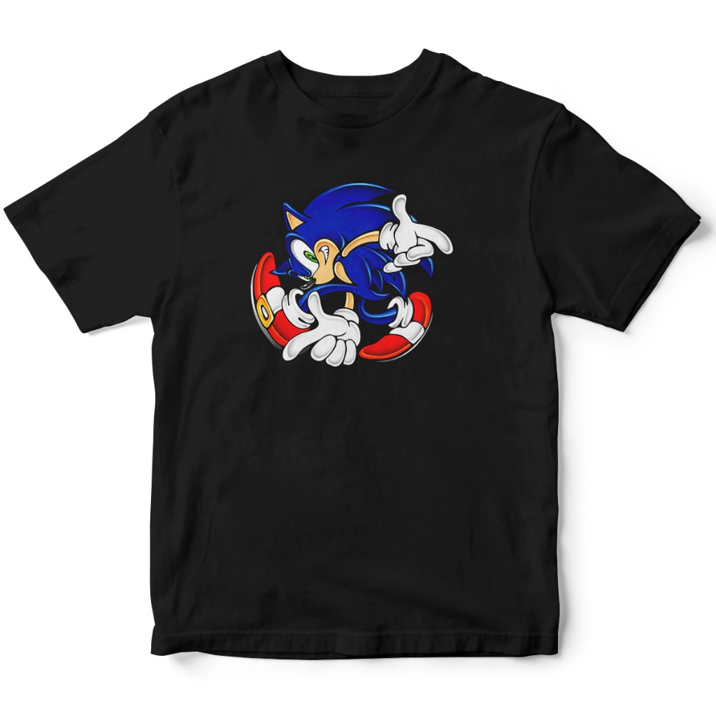 Camiseta Masculina Infantil Sonic Games 100% Algodão em Oferta na Shopee