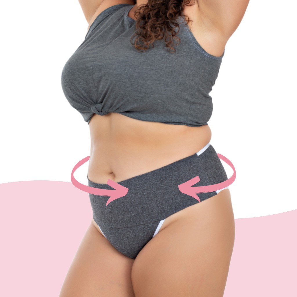 Kit 5 Calcinhas Modeladoras Plus Size Cós Largo Pos Parto - VIÉRE