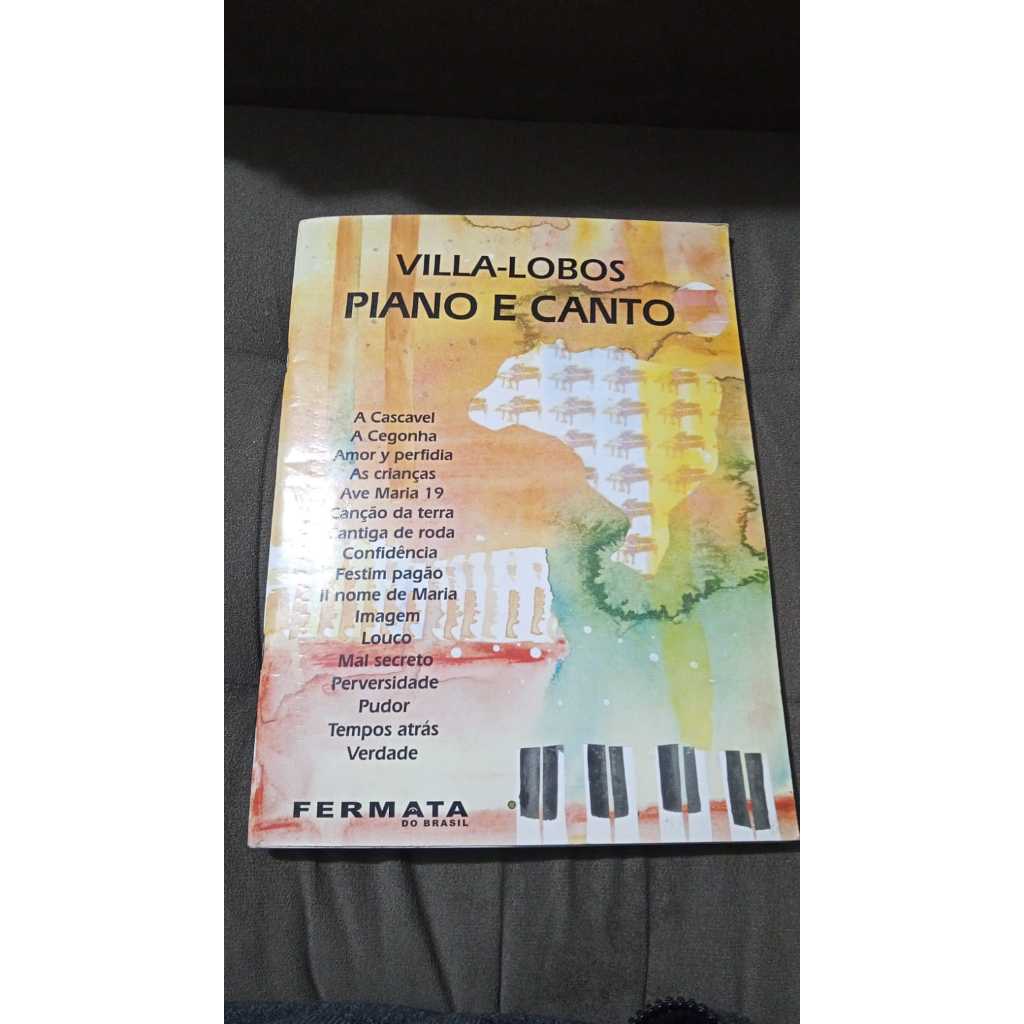 Livro de partituras villa lobos piano e canto fermata