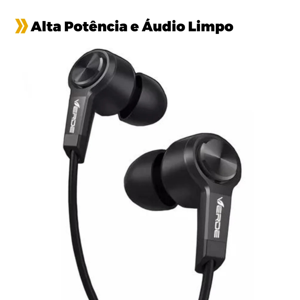 Fone de Ouvido Intra-Auricular com Microfone - Preto - VERDE