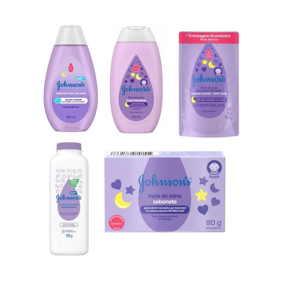 Kit Johnsons Baby Hora do Sono 05 itens