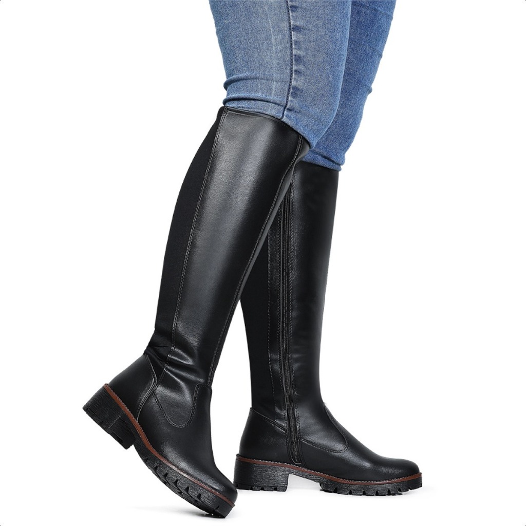 Bota Preta Cano Longo Salto Grosso: Onde Comprar | BuscaProdutos