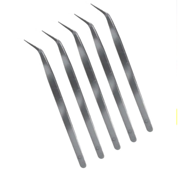 05 Pinça Curva sem Pescador Passar Linha Ponta Fina Costura em Oferta na Shopee