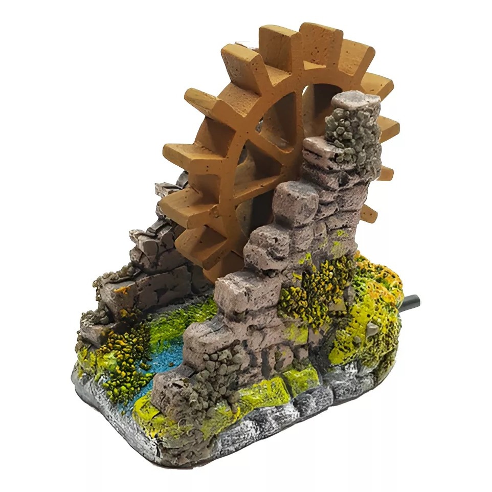 Enfeite Para Aquário - Moinho Roda D'Água Oxigenador