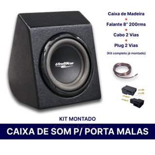Caixa De Som com Falante Subwoofer 8" 200w RMS para Porta-malas em Oferta na Shopee