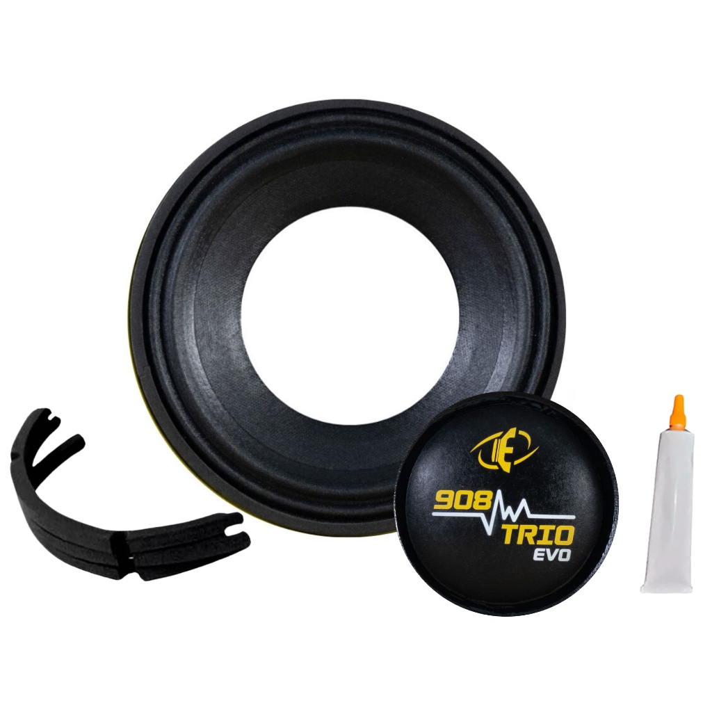 Kit Reparo Original Eros E908 Trio Evo 8 Polegadas 450W RMS 6 Ohms Alto falante Médio Grave