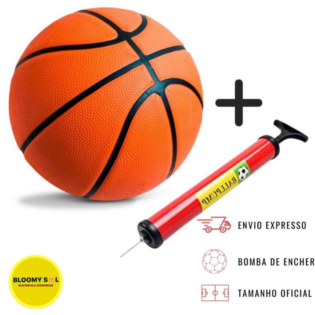 Bola de Basquete Tamanho Oficial / Ou Kit Bola de Basquete + Bomba em Oferta na Shopee