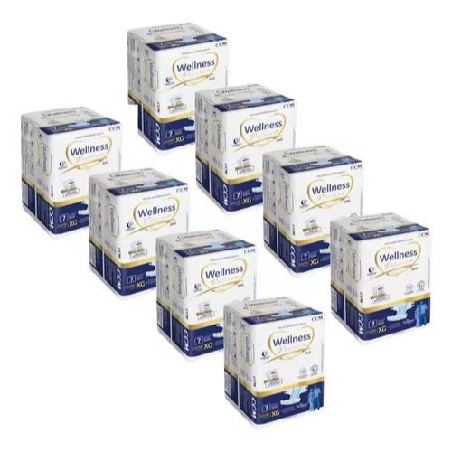 Fralda Geriátrica Noturna Wellness Premium Xg - Kit 8 Pacts