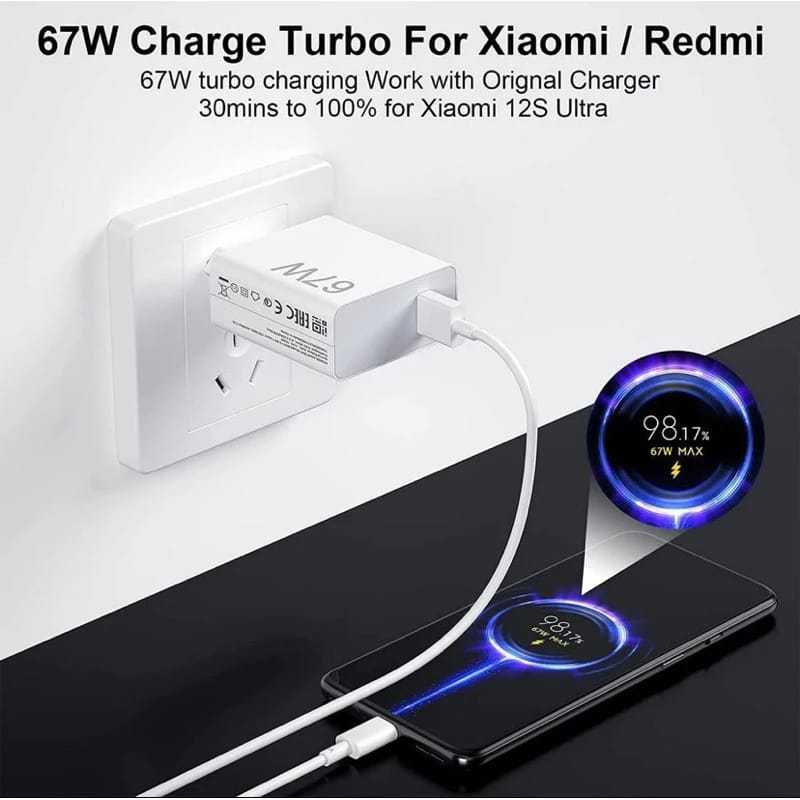 carregador xiaomi 67w turbo compatível com original MI 11 11 12 Redmi 9 10 11 k50 Note 10