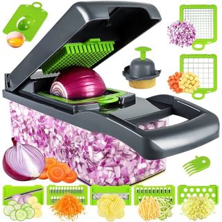 Profissional Multiuso Cozinha Slicer Aço Inox 16 em 1 Fatiador Cortador Ralador De Legumes Verduras Frutas Alimentos
