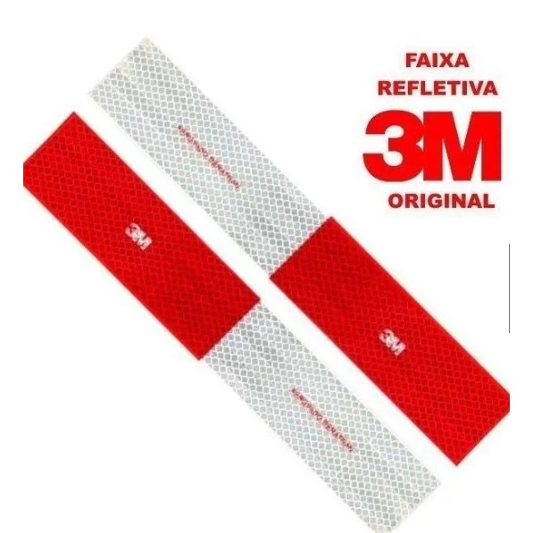 FAIXA REFLETIVA KIT 2 unidades LATERAL 3M ORIGINAL PARA CAMINHAO ONIBUS VAN
