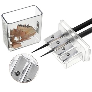 Apontador de Lápis Manual 4 furos Lapis Carvão núcleo longo chumbo desenho arte em Oferta na Shopee