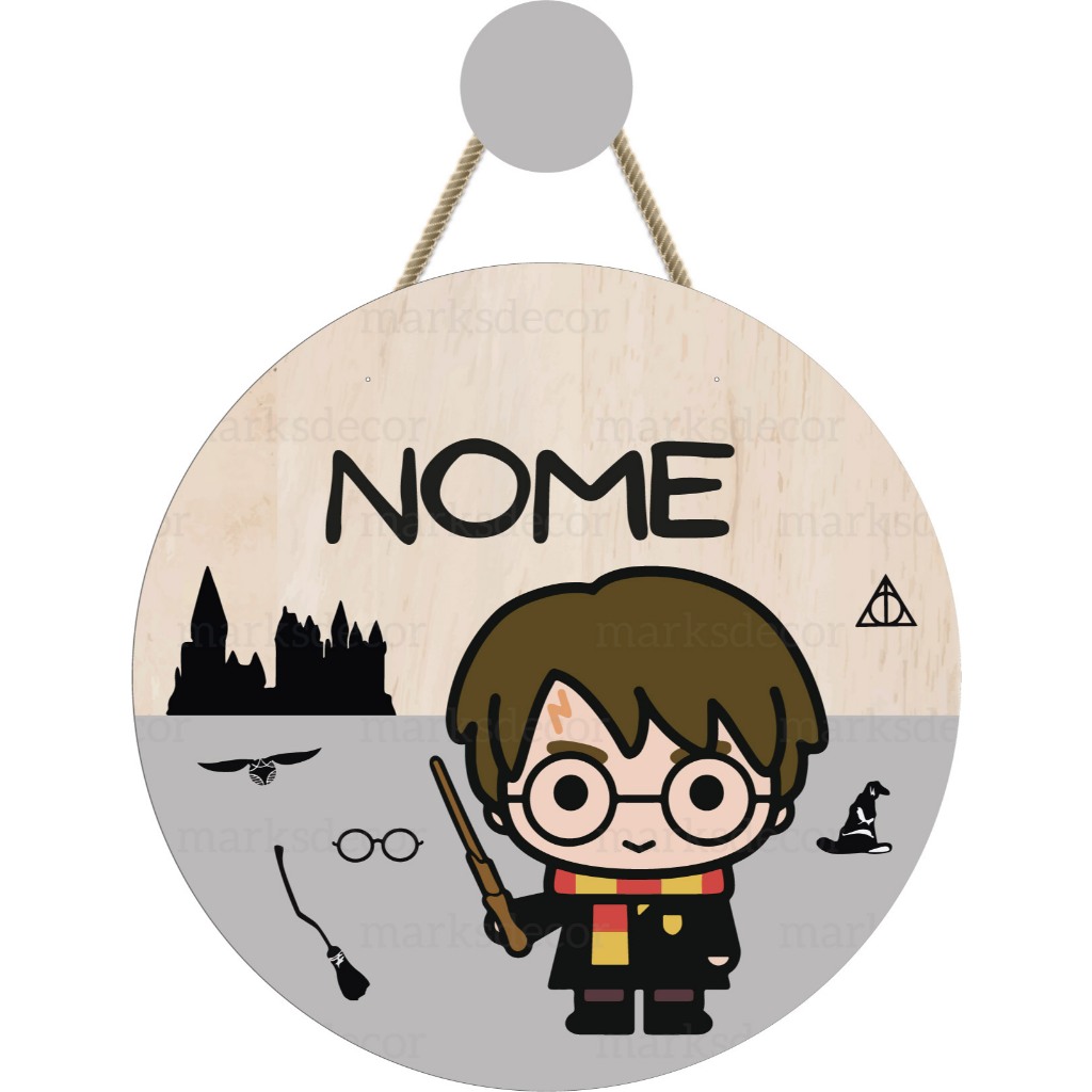 Enfeite Porta Maternidade Harry Potter + Pendurador Incluso, Decoração Quarto Infantil Harry Potter em Oferta na Shopee