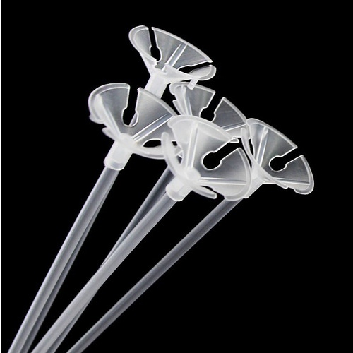 10 Varetas Cristal Transparente 30cm Suporte Para Balão Bexigas Ou Balão Metalizado