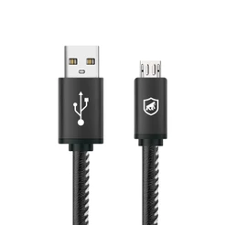 Cabo Carregamento Rápido Turbo Militar 1,5m Até 10w De Potência Micro Usb V8 Com Nylon Reforçado