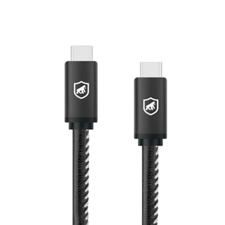 Cabo Carregamento Rápido Turbo Militar Tipo C / Tipo C 1,5m 60w Em Nylon Trançado Gshield Cor Preto em Oferta na Shopee