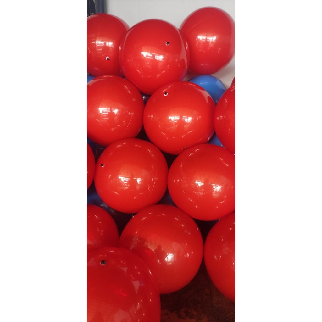 10 Bolas De Vinil 25cm VERMELHA tamanho futebol