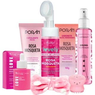 Kit skin care limpeza de pele rosa mosqueta em Oferta na Shopee
