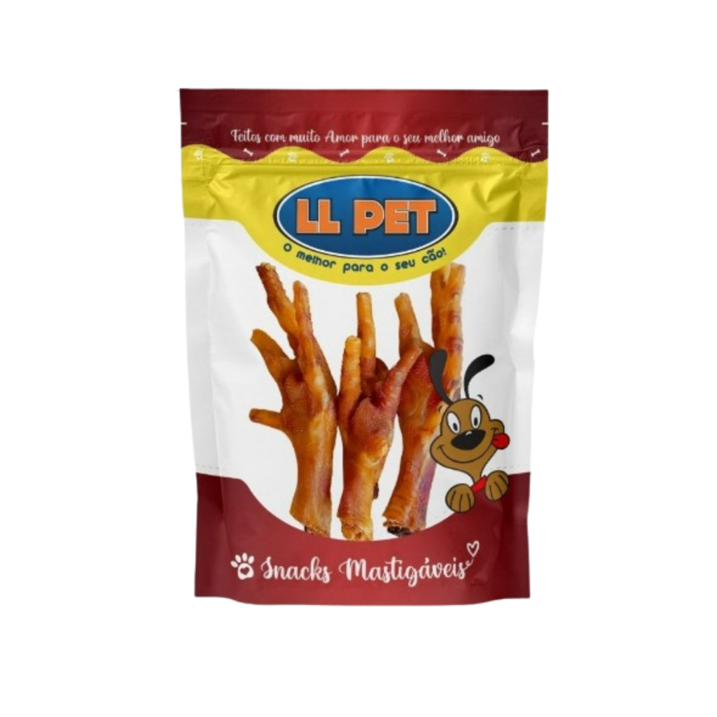 Petisco Pé De Frango Desidratado com 03 Unidades para Cachorros