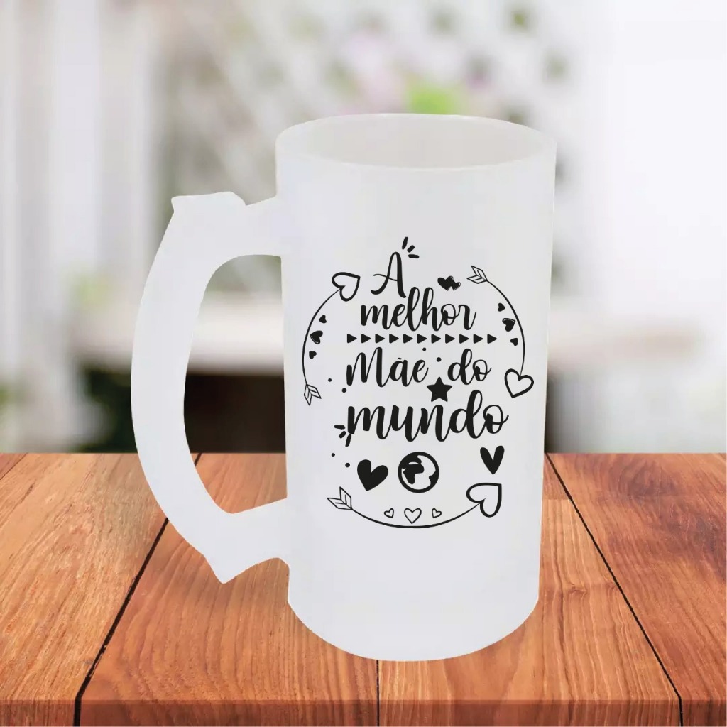 Caneca De Chopp Jateada Personalizada Dia Das Mães Melhor Mãe Do Mundo Presente - OFERTA RELÂMPAGO!