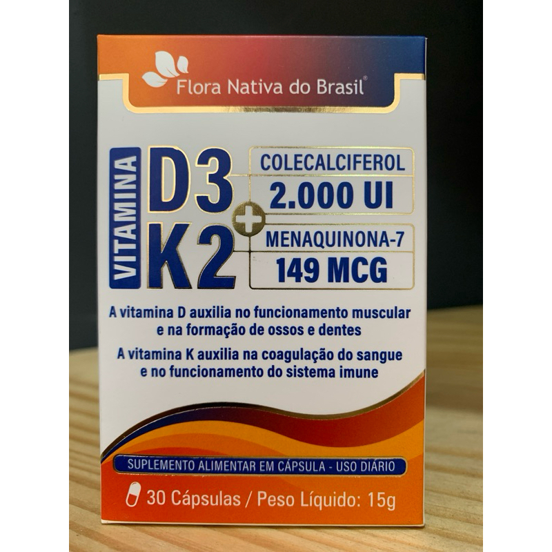 Vitamina D3 com Vitamina K2 - Alta Qualidade