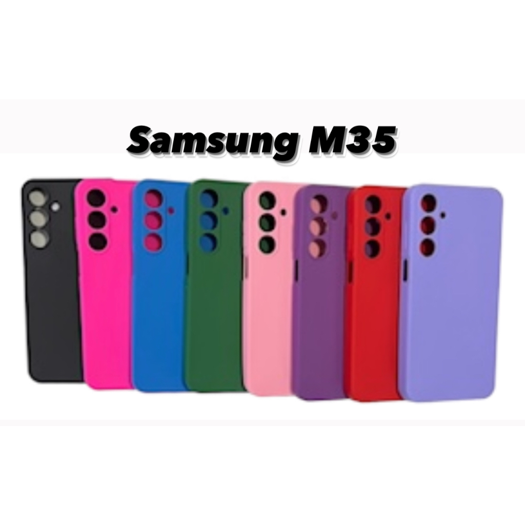 Capa Capinha para Samsung Galaxy M35, em silicone aveludada.