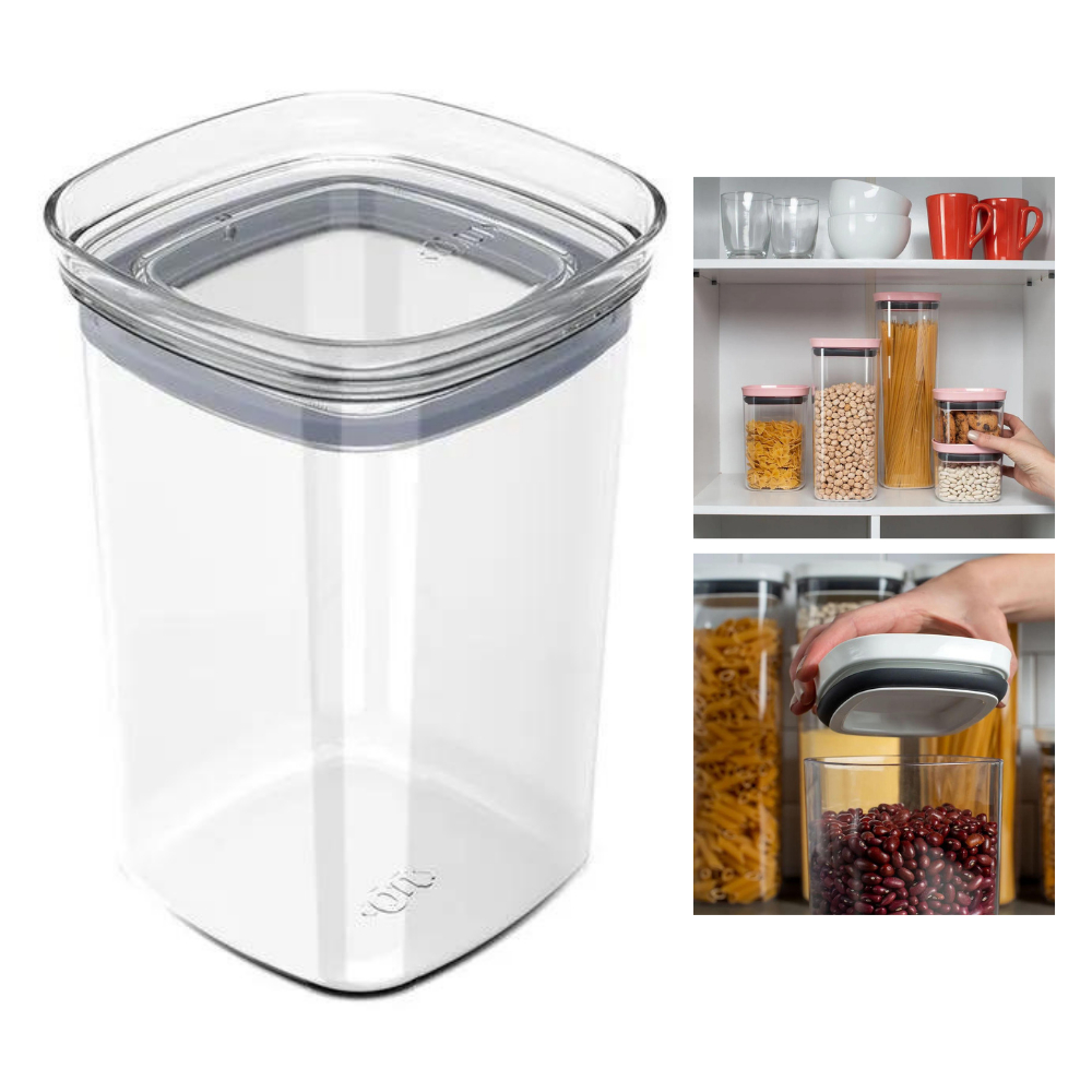 Organizador Hermético 1l Natural Ou Cozinha Para Tempero e Alimentos Conserva Mais - Home & Living