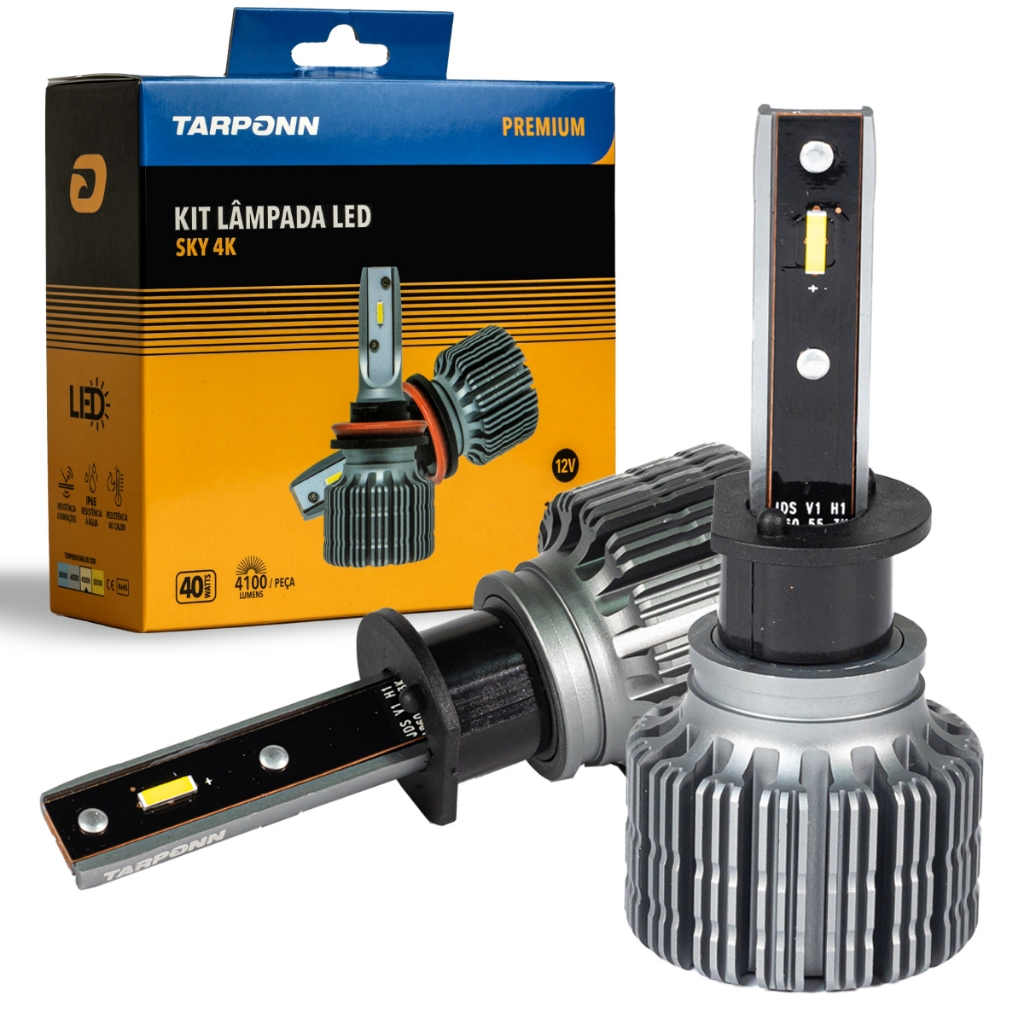 Kit Ultraled Sky H1 H3 H7 H8 H11 H16 H27 Hb3 Hb4 4000k 80w em Oferta na Shopee
