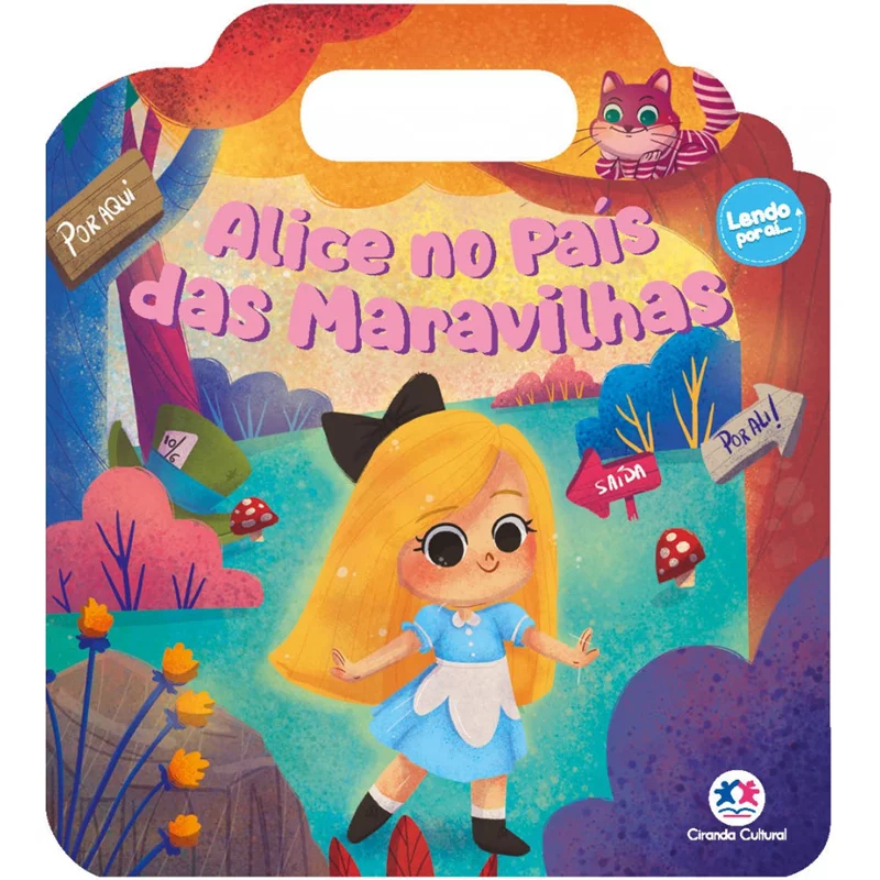 Livro - Alice no País das Maravilhas - Cartonado com alcinha - Infantil em Oferta na Shopee