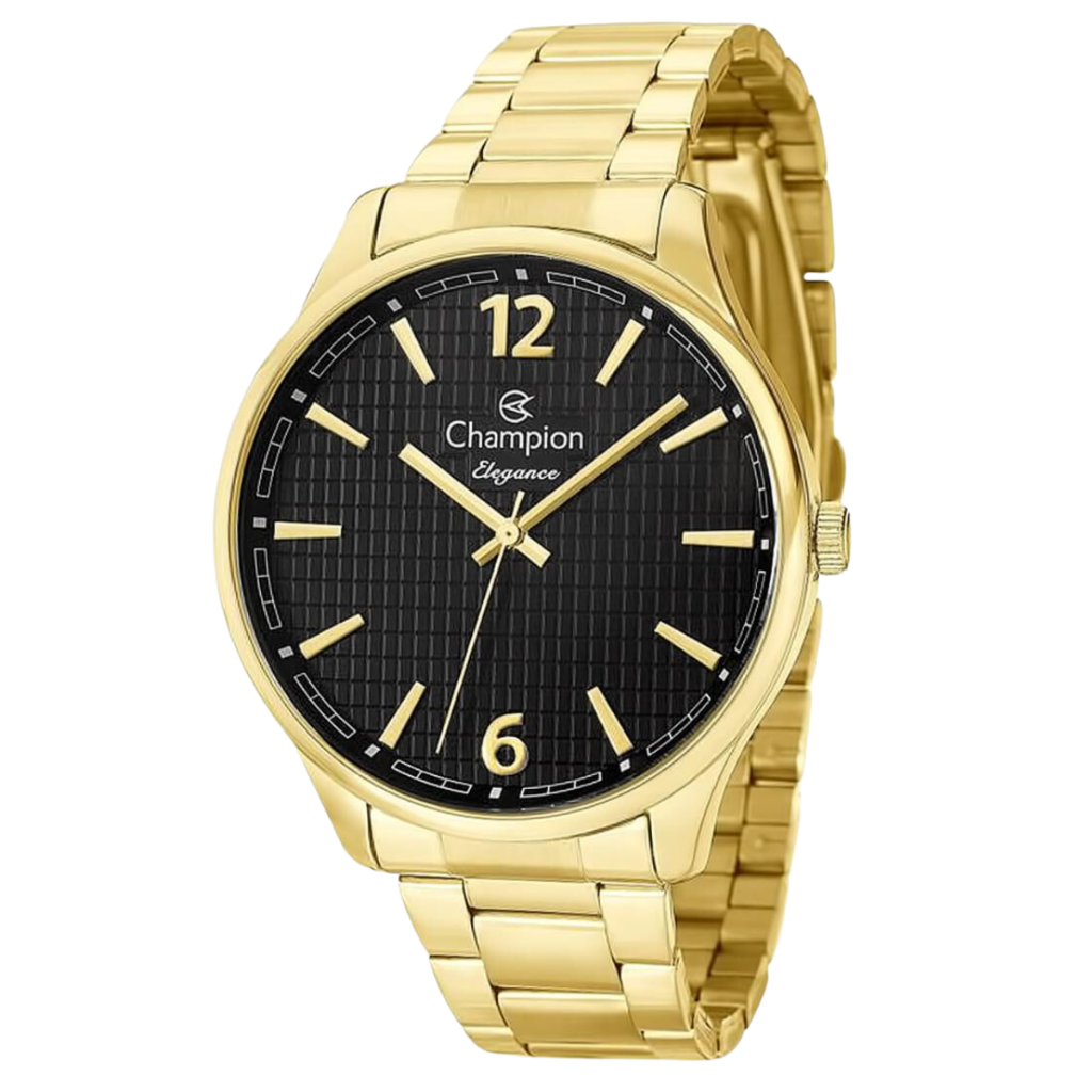 Relogio Masculino Analógico Dourado Champion A Prova D'Água Original CN27670U Re