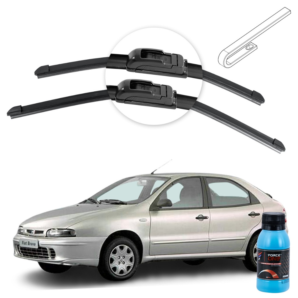 Palheta Limpador de Parabrisa Fiat Brava ano 99 a 03 Universal em Oferta na Shopee
