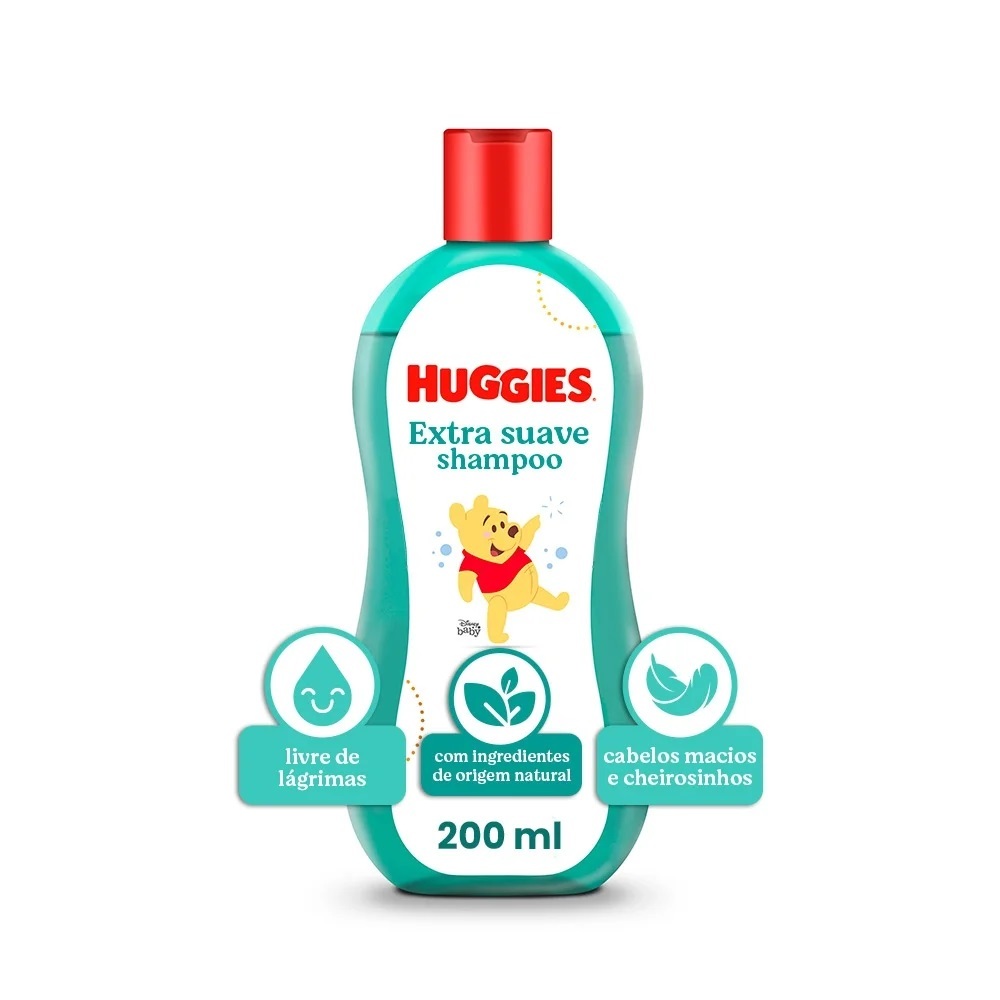 Detalhes do Shampoo Huggies Extra Suave 200ml